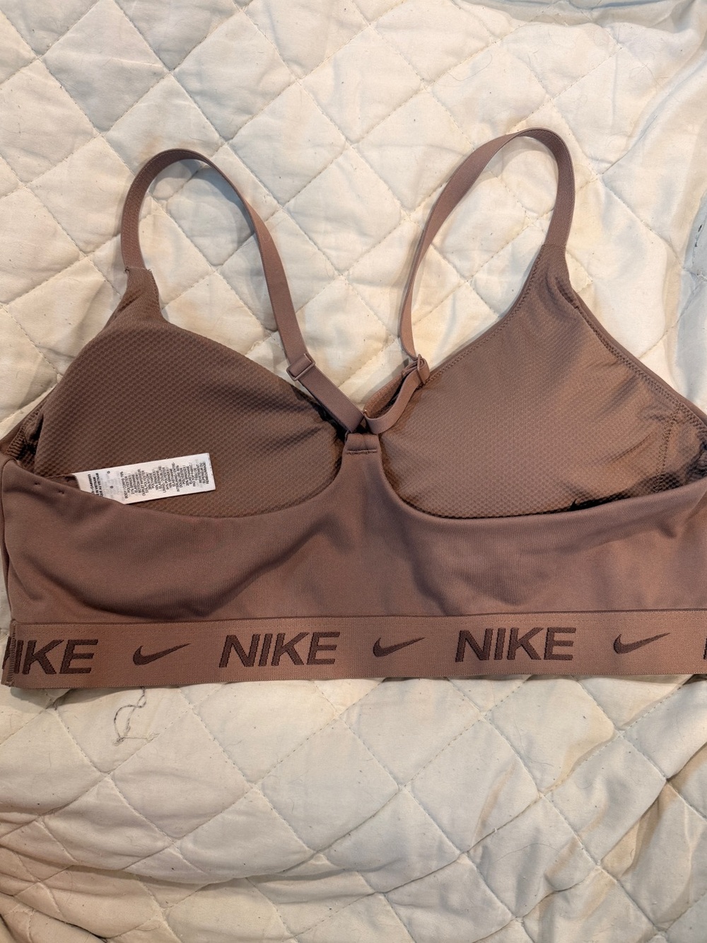 Nike Tan/Brown Sports Bra and 5 inch Spandex set - Picture 4 of 5